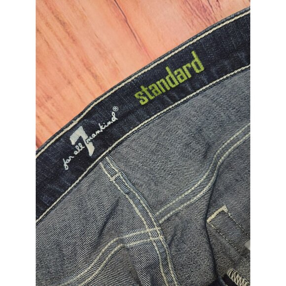 7 For All Mankind Standard Mens Jeans 31 x 34 Dark Wash Denim - Picture 5 of 8